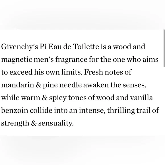 Givenchy Pi for Men 3.3 Amazing Smell EUC - Picture 6 of 7